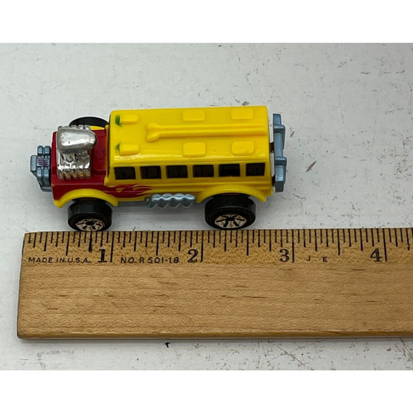 Maisto Tonka Hasbro 2007 Skool Bust Yellow with Red Flames Vehicle Model Toy - Picture 9 of 10